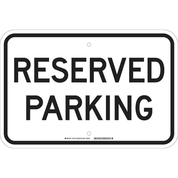 Brady Parking Sign, 12"H, 18"W, Fiberglass, 75190 75190 - main